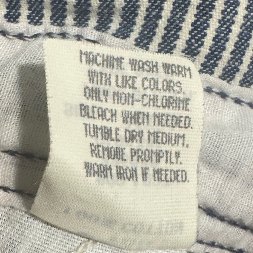 OshKosh B'gosh Blue and White Striped Overalls - Picture 6 of 6